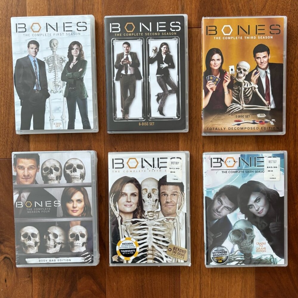 Bones DVDs Seasons 1-6